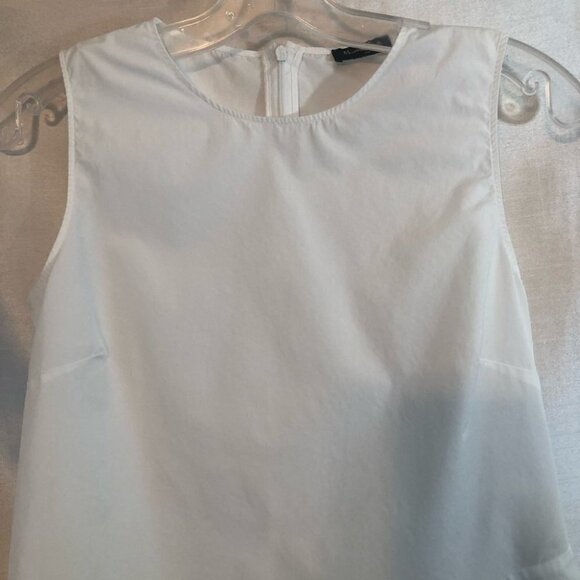 Massimo Dutti Sleeveless White Cotton Asymmetrical Top  Ladies Xsm - Picture 4 of 14